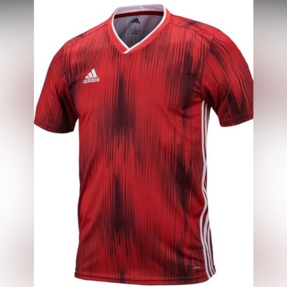 Adidas Soccer Jersey Men’s 2XL Red and Black “Aeroready” Athletic - Picture 1 of 5